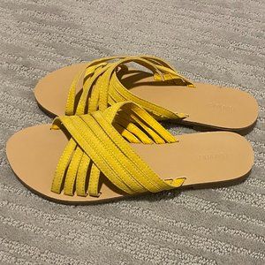 Yellow Strapped Sandals - Sz 6